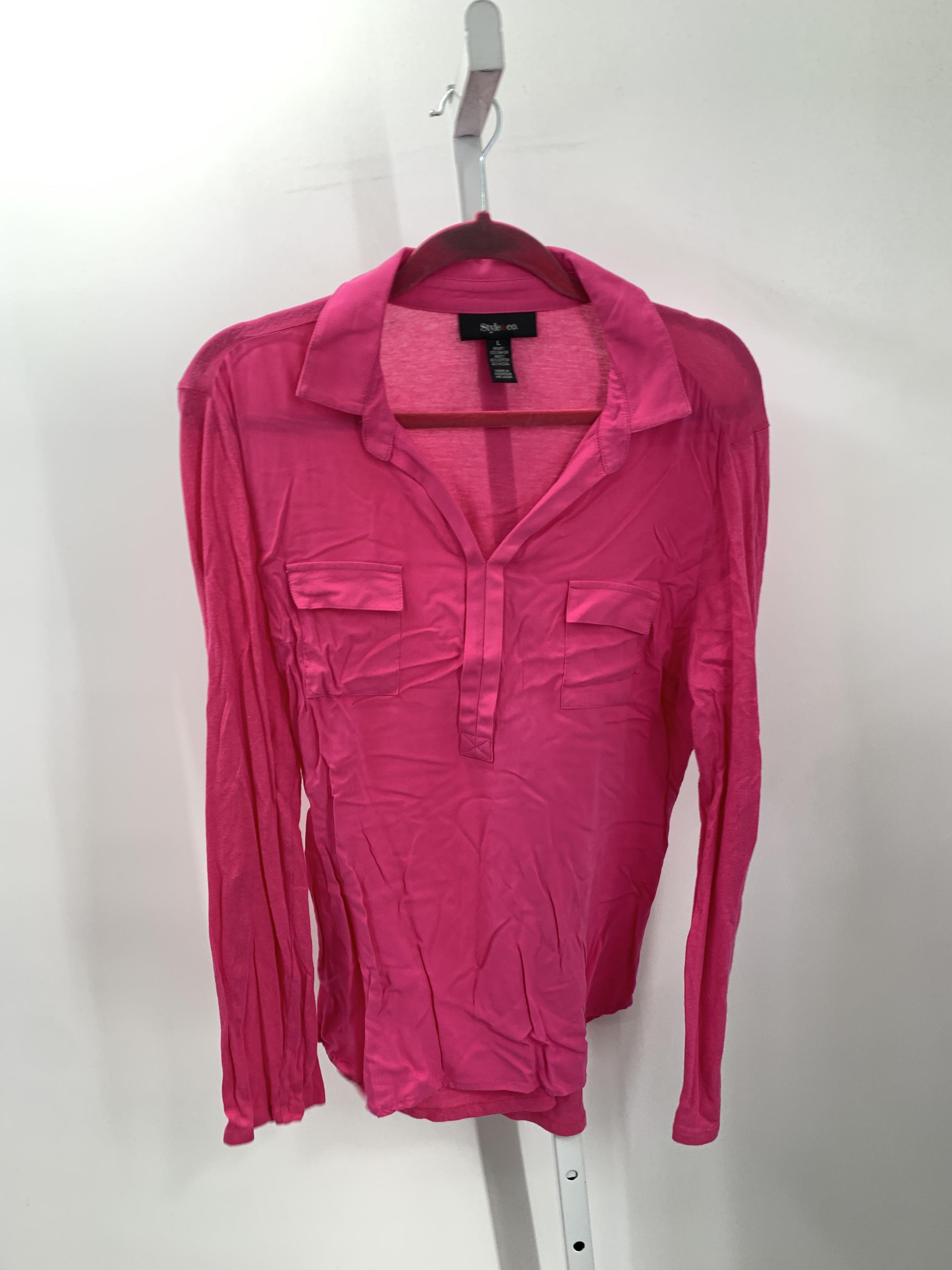 Style & Co. Size Large Misses Long Sleeve Shirt