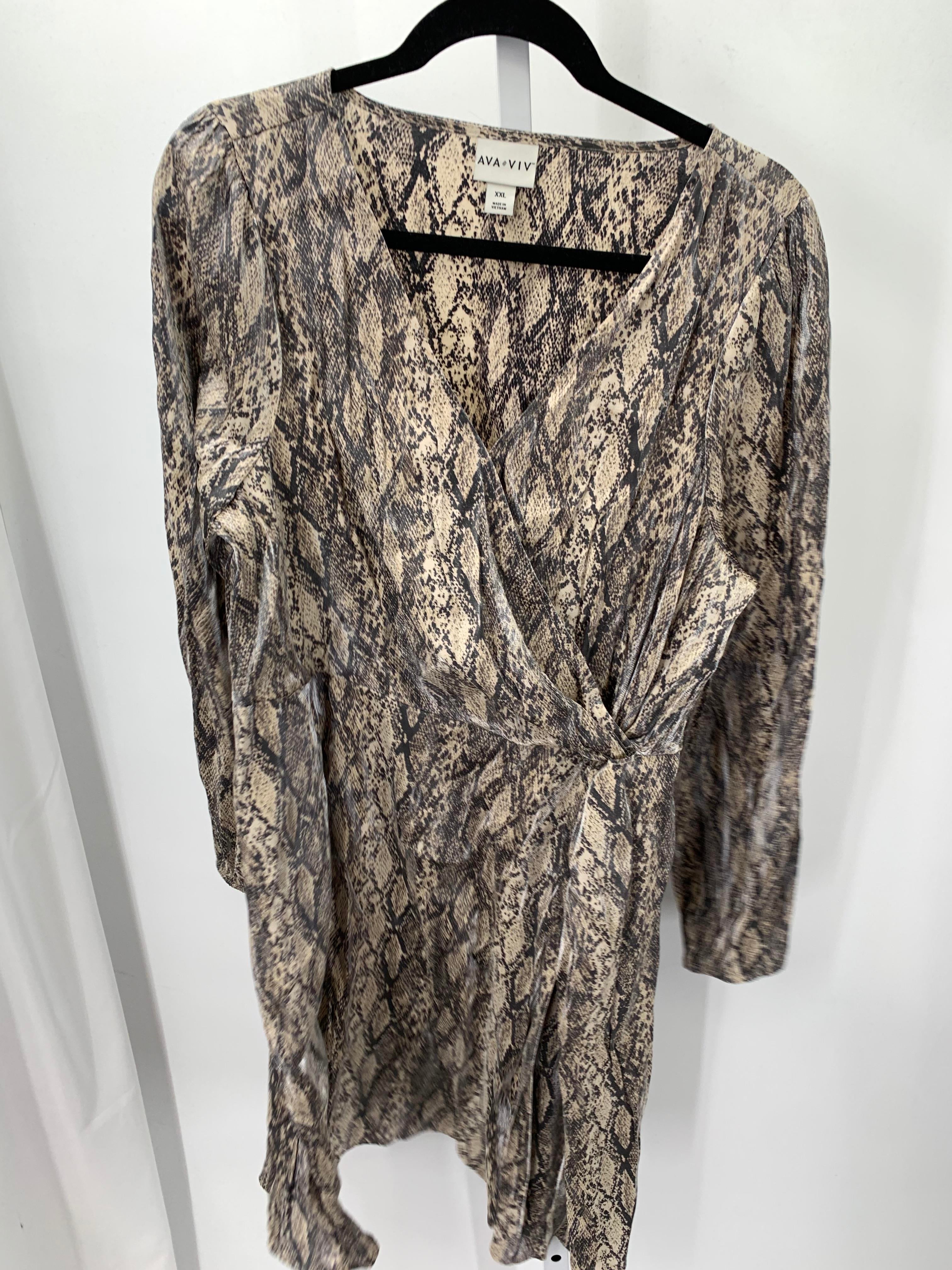 Ava & Viv Size XXL Misses Long Sleeve Dress