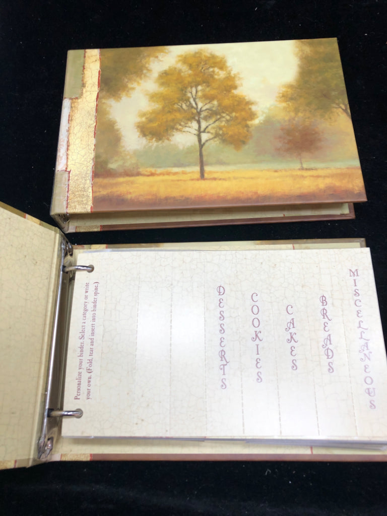 RECIPE BINDER AUTUMN TREE BOX SET.
