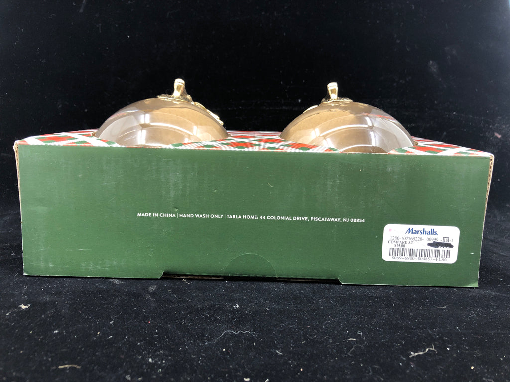 NIB NORTH POLE SOUTH STEMLESS WINE GLASSES.