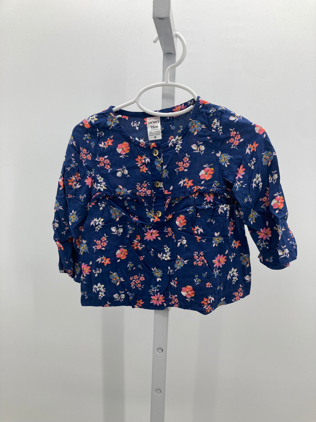 Carters Size 18 Months Girls Long Sleeve Shirt