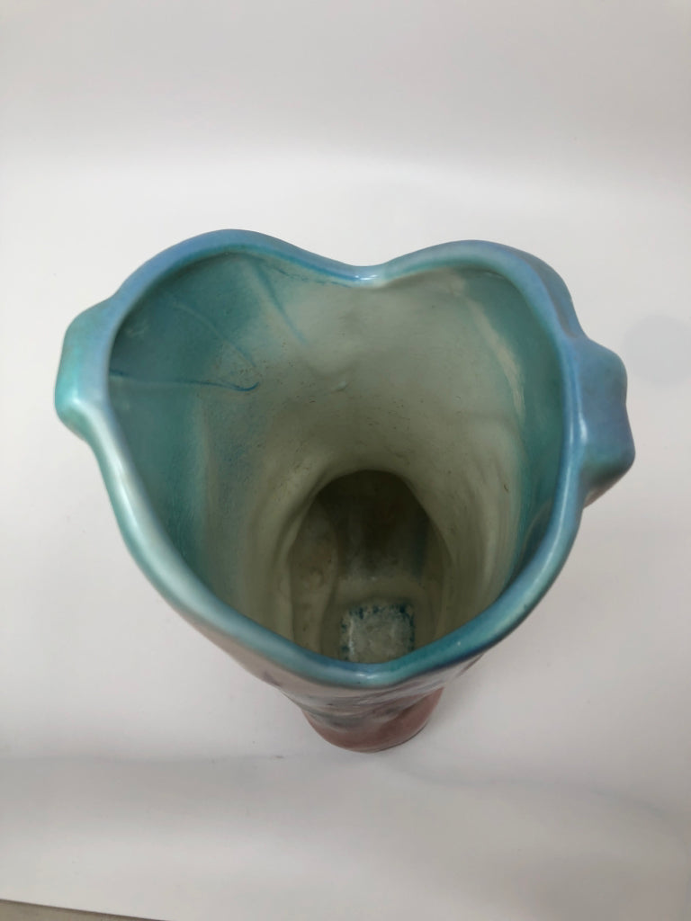 VTG JUDITH STILES COWBOY BOOT VASE.