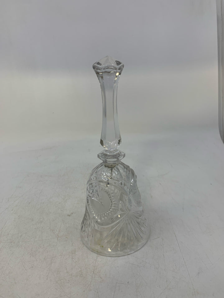 ETCHED GLASS BELL.