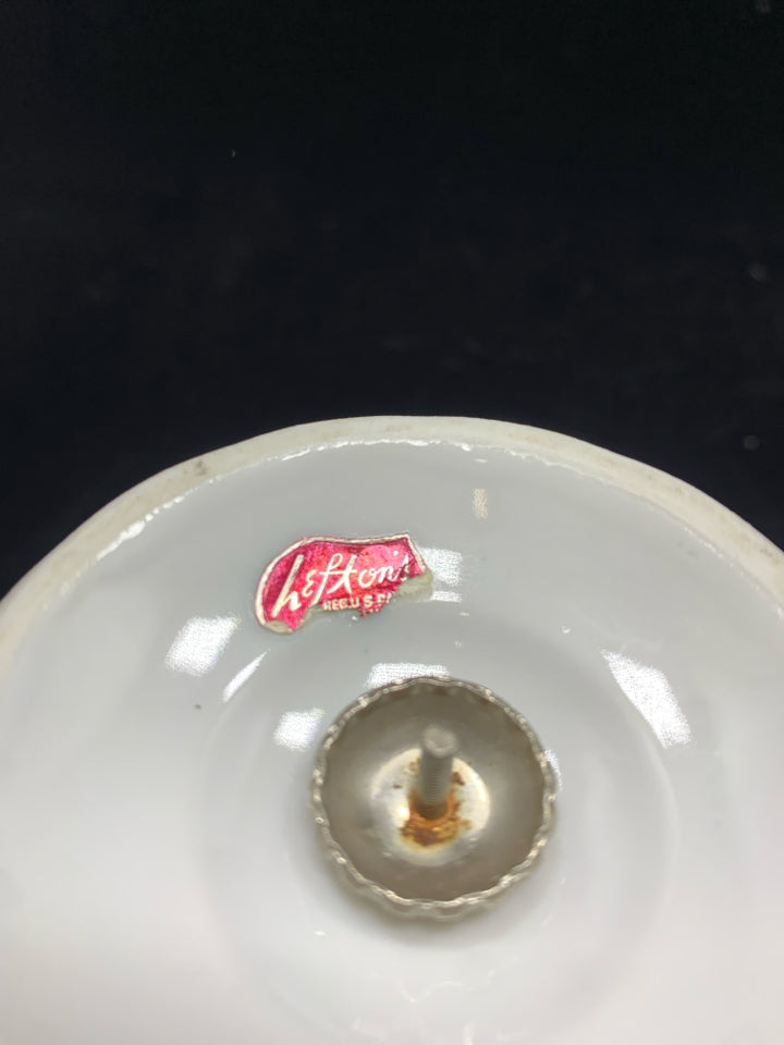 VTG ROSES PEDESTAL PLATE W/RETICULATED EDGE.