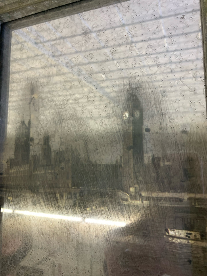 DISTRESSED FRAME MERCURY GLASS EUROPEAN CITIES.