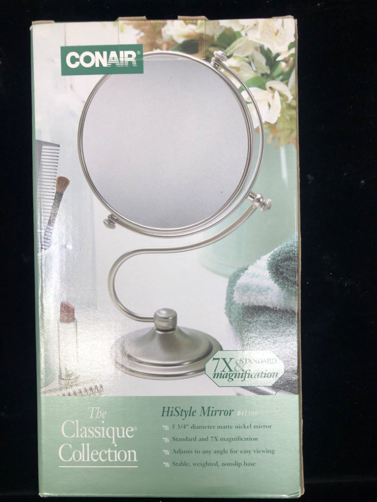 NIB CONAIR 7X MAGNIFIER MIRROR.