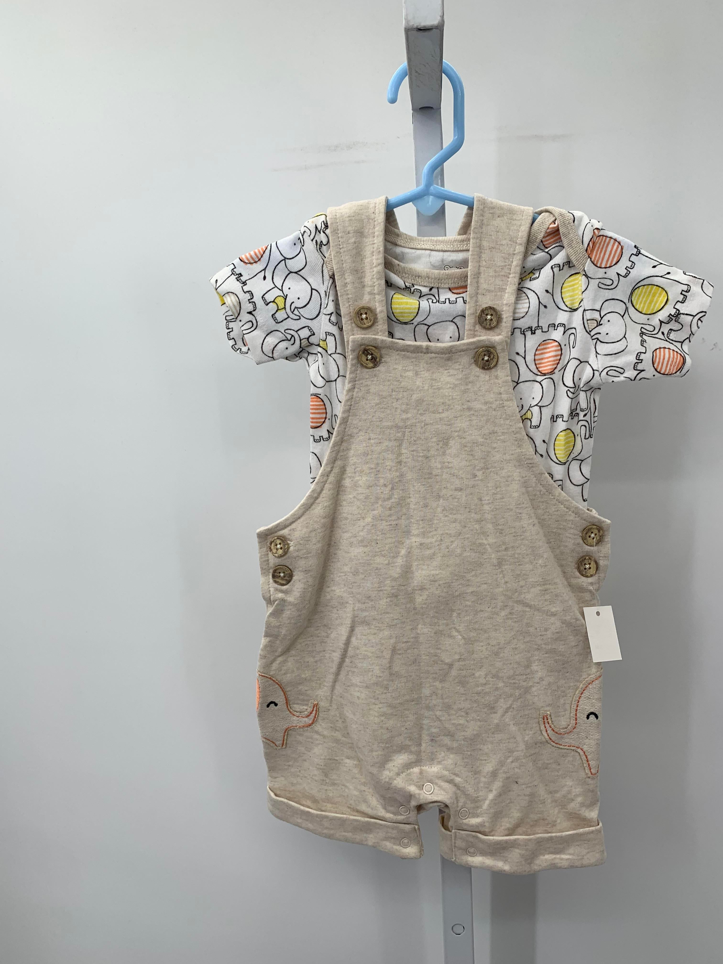 NEW ELEPHANTS TEE KNIT SHORTALLS