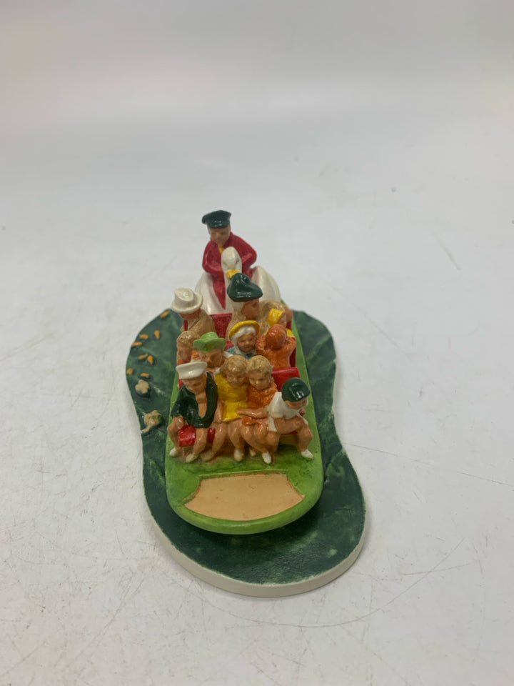 SEBASTIAN MINIATURES SWAN BOAT BOSTON PUBLIC GARDEN FIGURINE #6244.