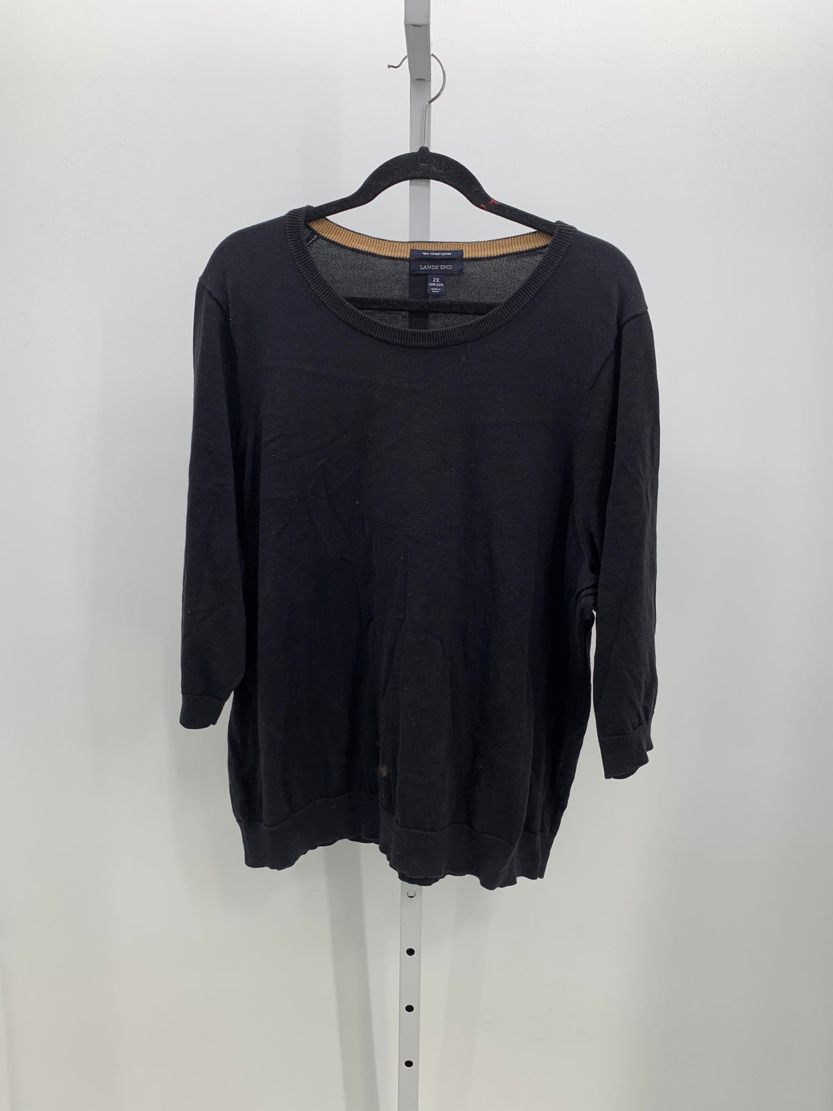 Lands End Size 2X Womens 3/4 Sleeve Sweater