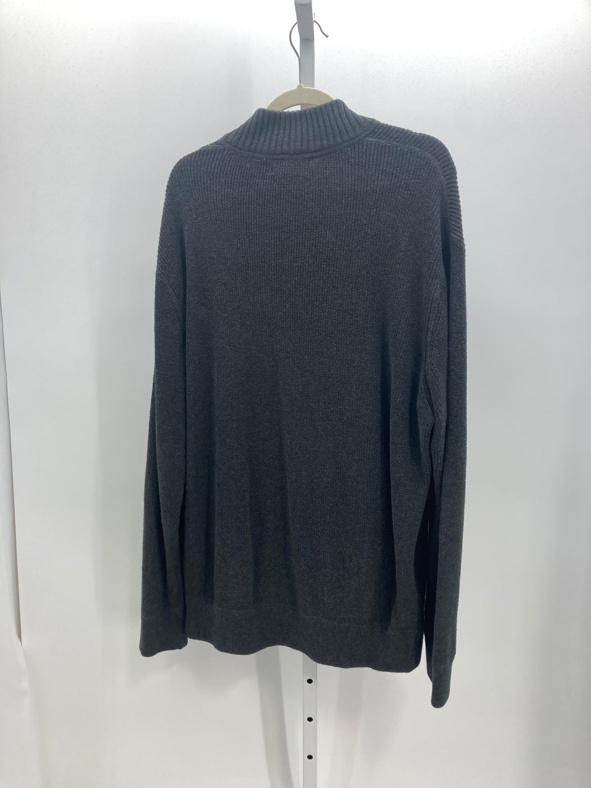 STRIPES PARTIAL ZIP RIBBED