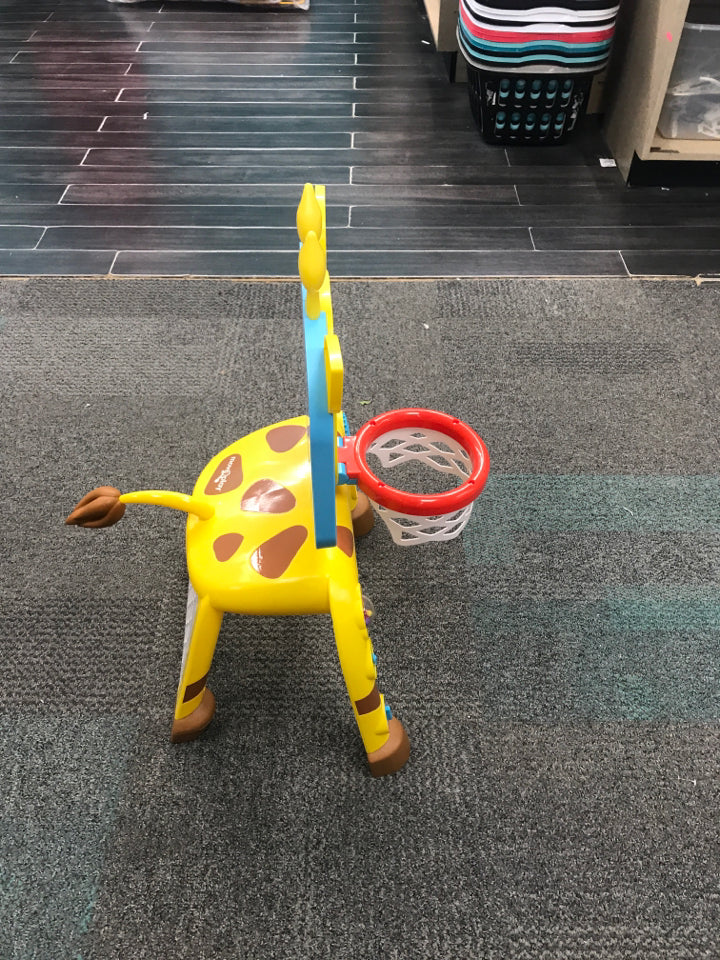 Move2Play, Giraffe Basketball Hoop & Soccer Goal Activity Center 30+ Sounds & So