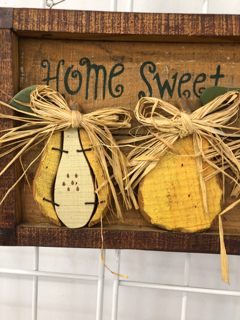 HOME SWEET HOME PEAR WALL DECOR.