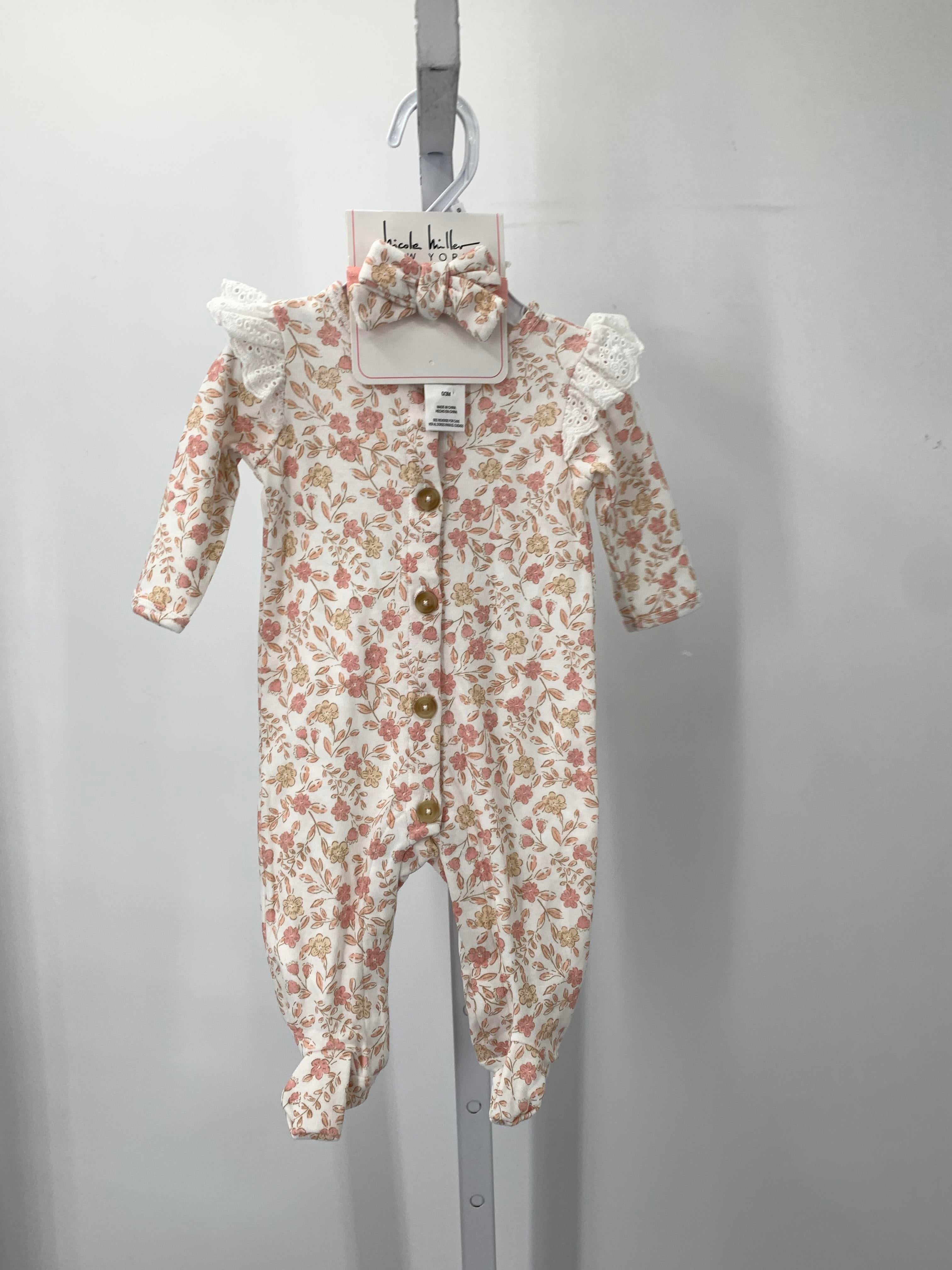 Nicole Miller Size 0-3 months Girls Long Slv. Romper