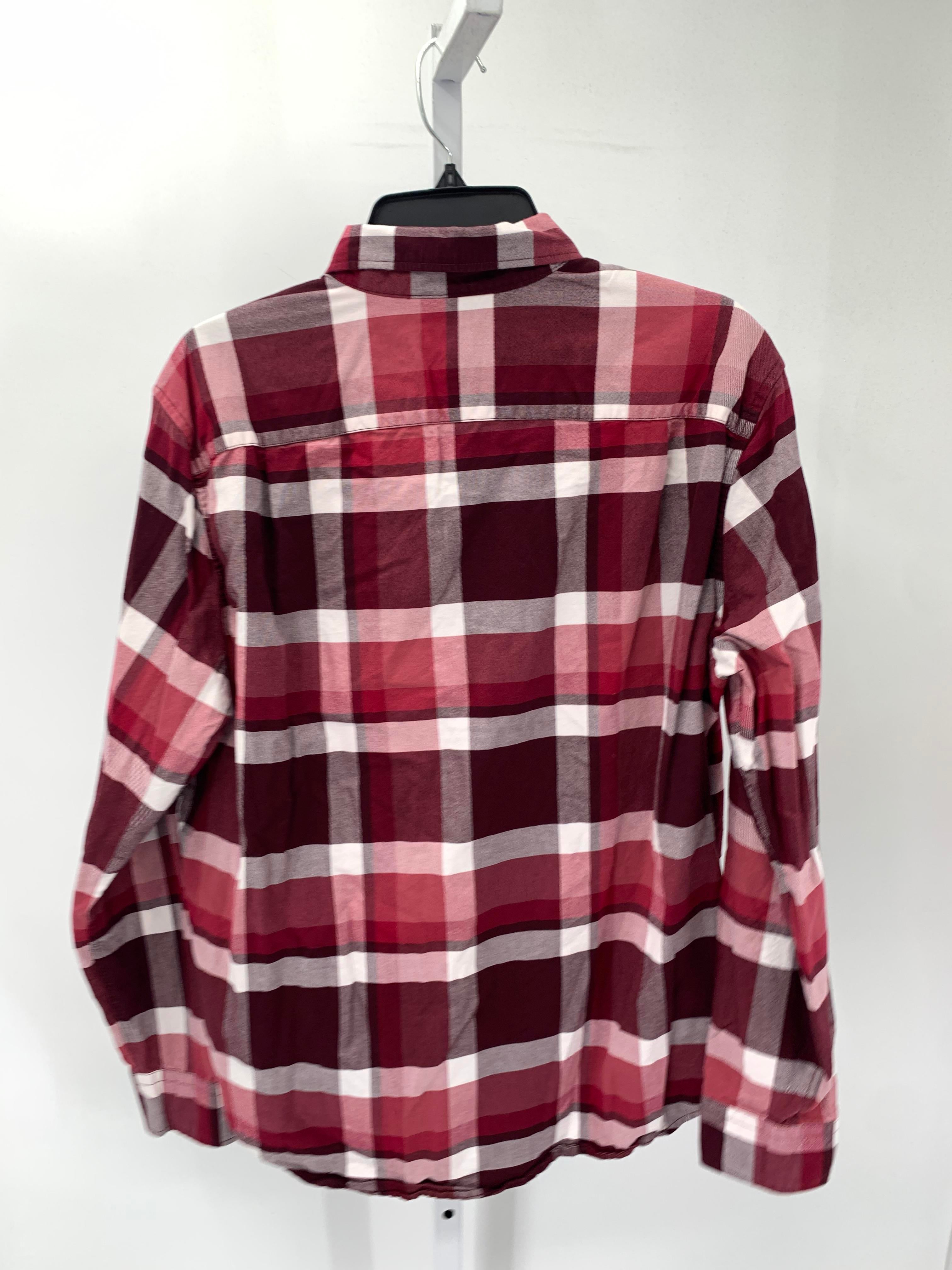 WHITE PLAID BTN DOWN