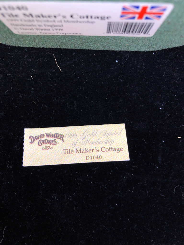 DAVID WINTER COTTAGE TILE MAKERS COTTAGE.