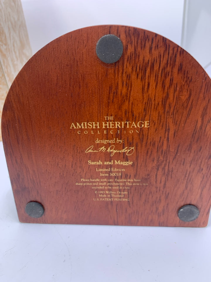 WOMAN READING TO BOY WITH QUILT- AMISH HERITAGE COLLECTION.