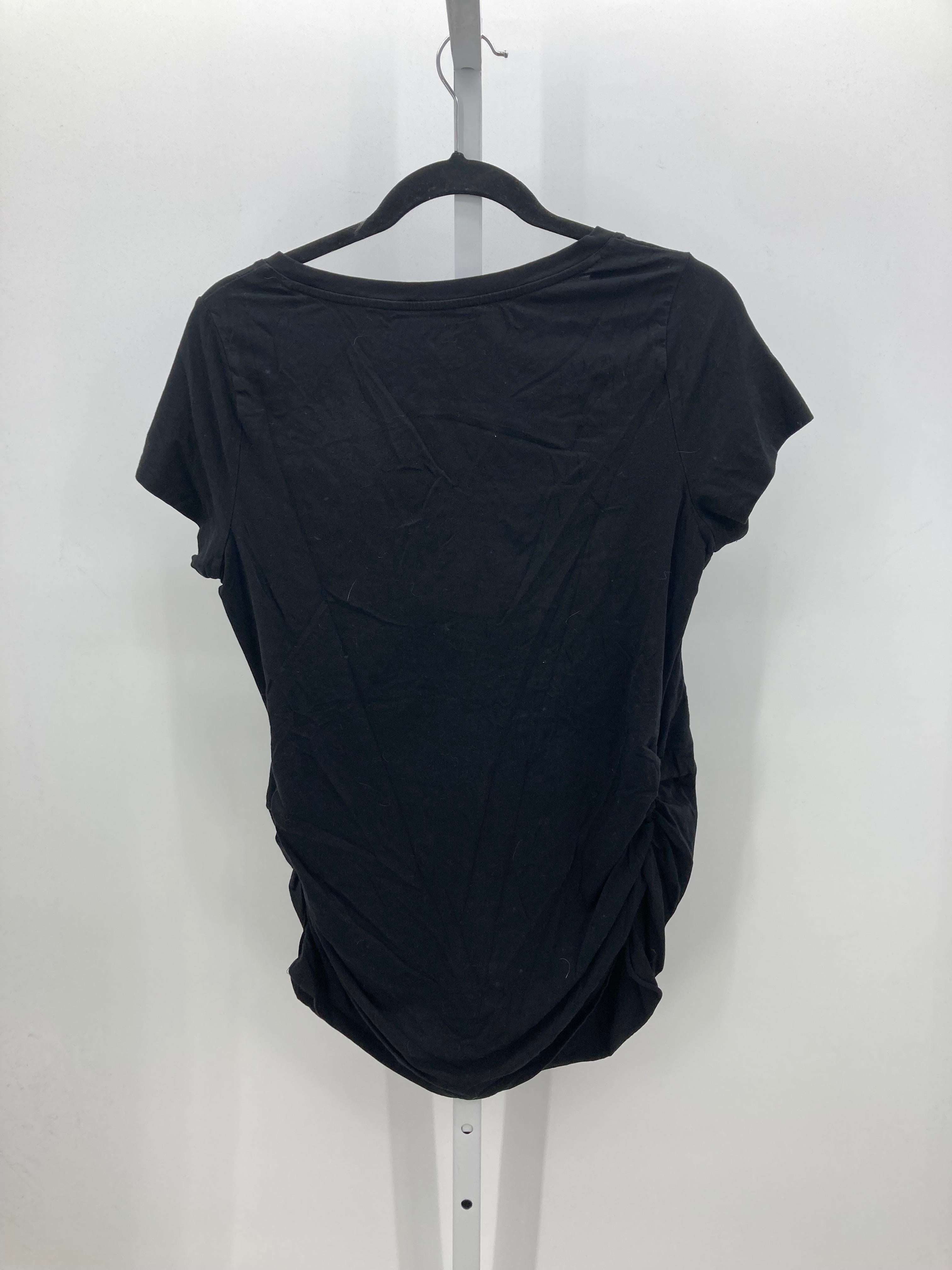 Old Navy Black Size Large Maternity Short Sleeve Shirt