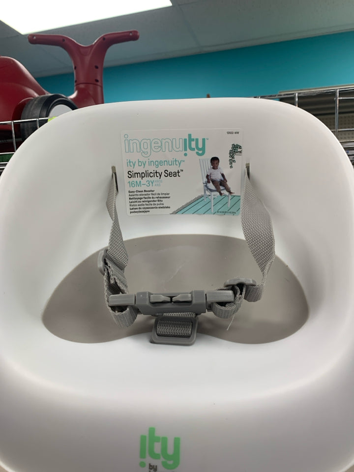 Ingenuity Simplicity Toddler Booster Seat white/grey