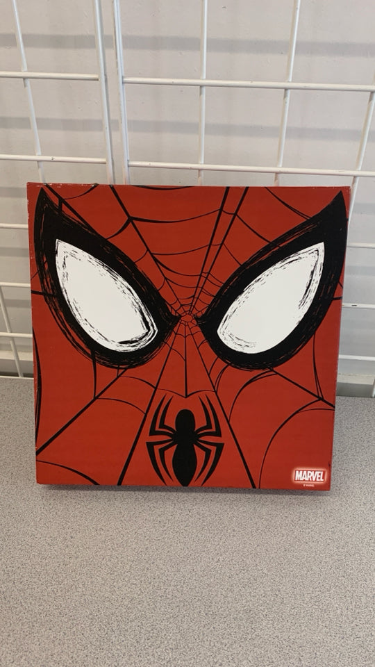 SPIDERMAN FACE CANVAS WALL ART.