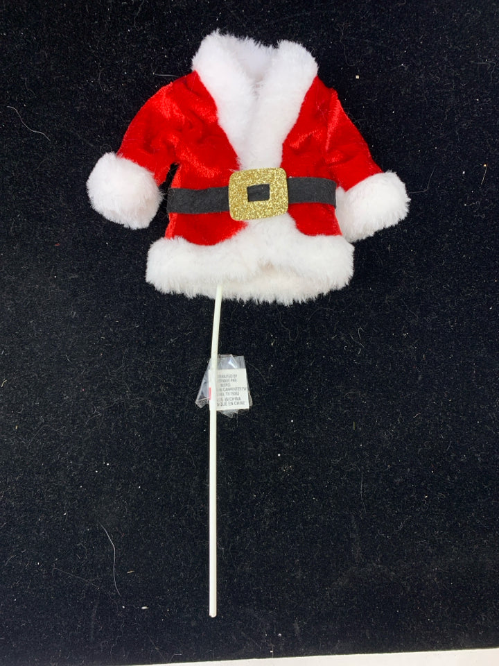 SANTA COAT ON A STICK.