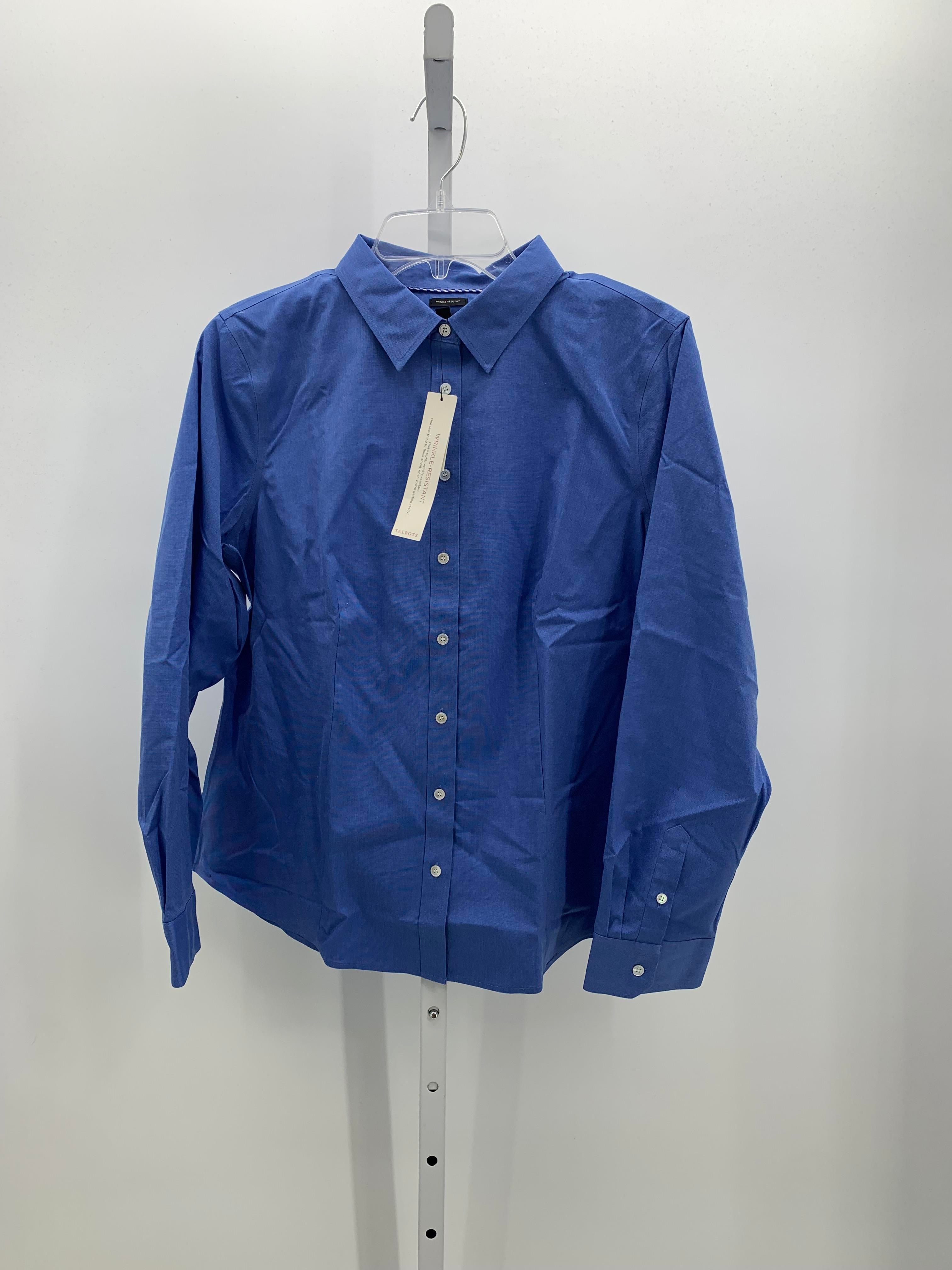 Talbots Size 14 Petite Petite Long Sleeve Shirt