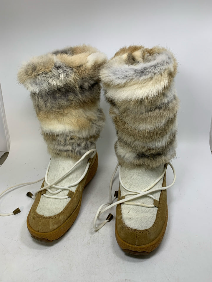 Oscar Sport Norma Rabbit Fur Apres Snow Boots (Eur-37)