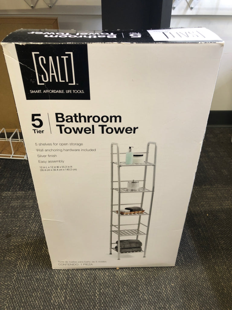 NIB 5 TIER BATHROOM TOWEL TOWER