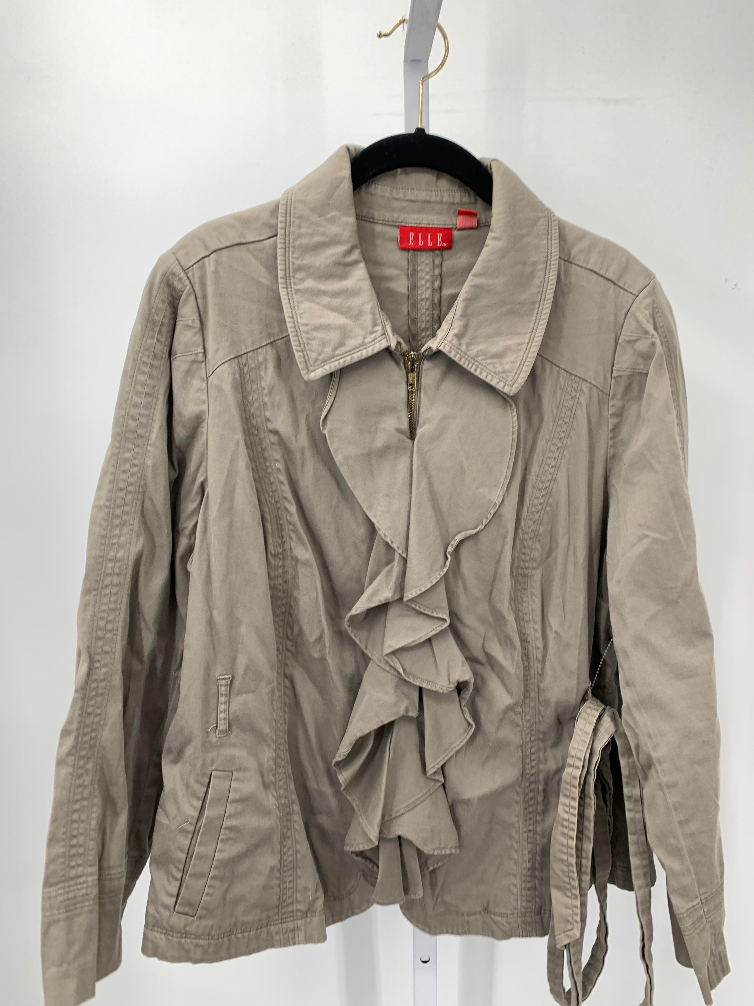 Elle Size 1X Womens Lightweight Jacket