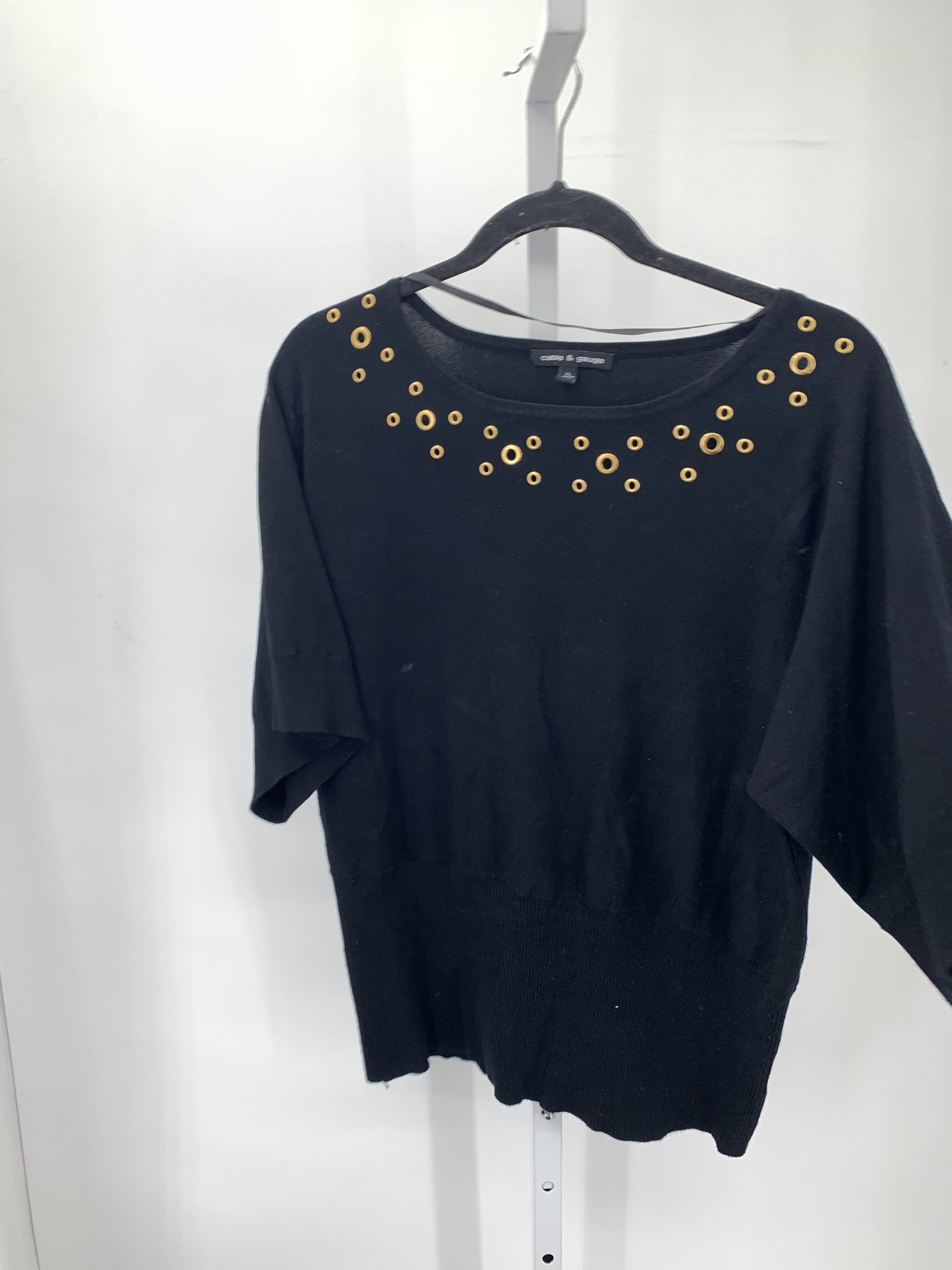 Cable & Gauge Size Extra Large Misses Short Slv Sweater
