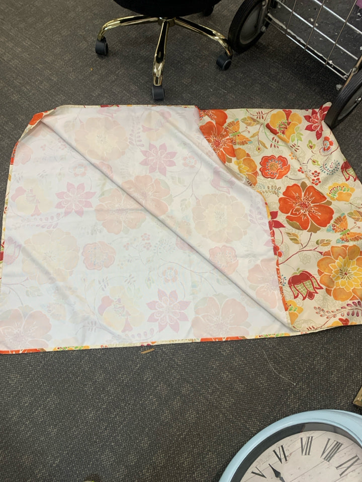 ORANGE & RED FLORAL TABLECLOTH