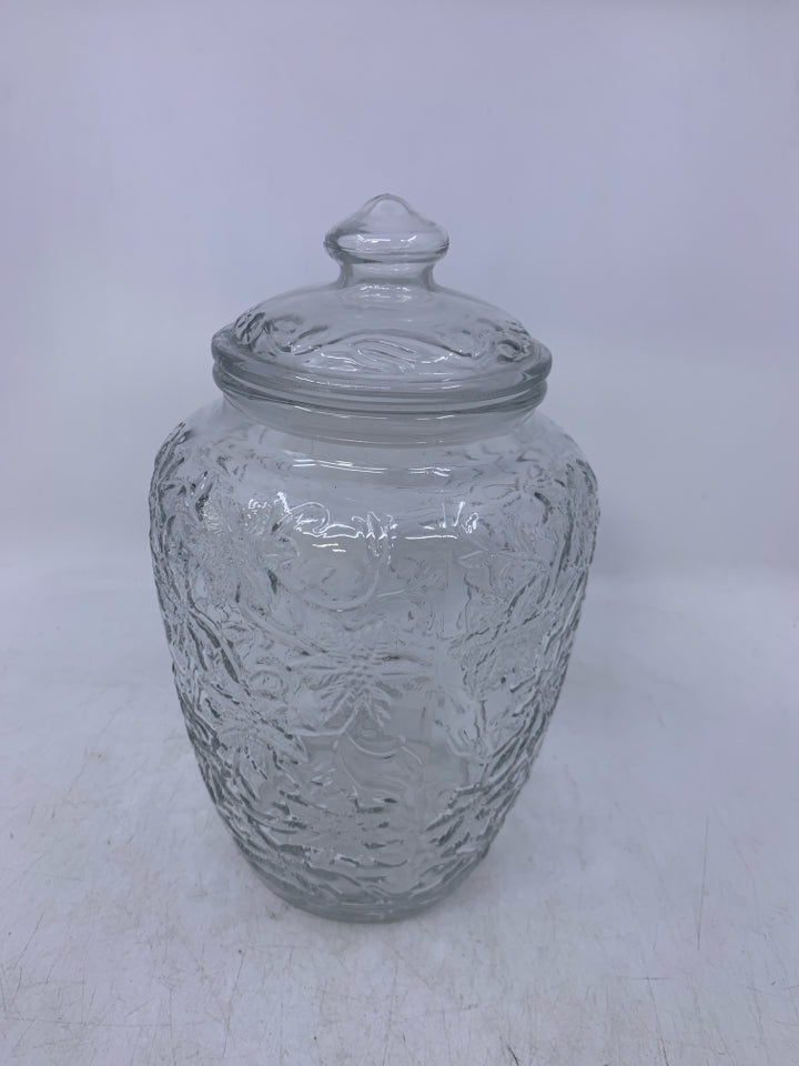 POINSETTIA PRINCESS HOUSE CANISTER.