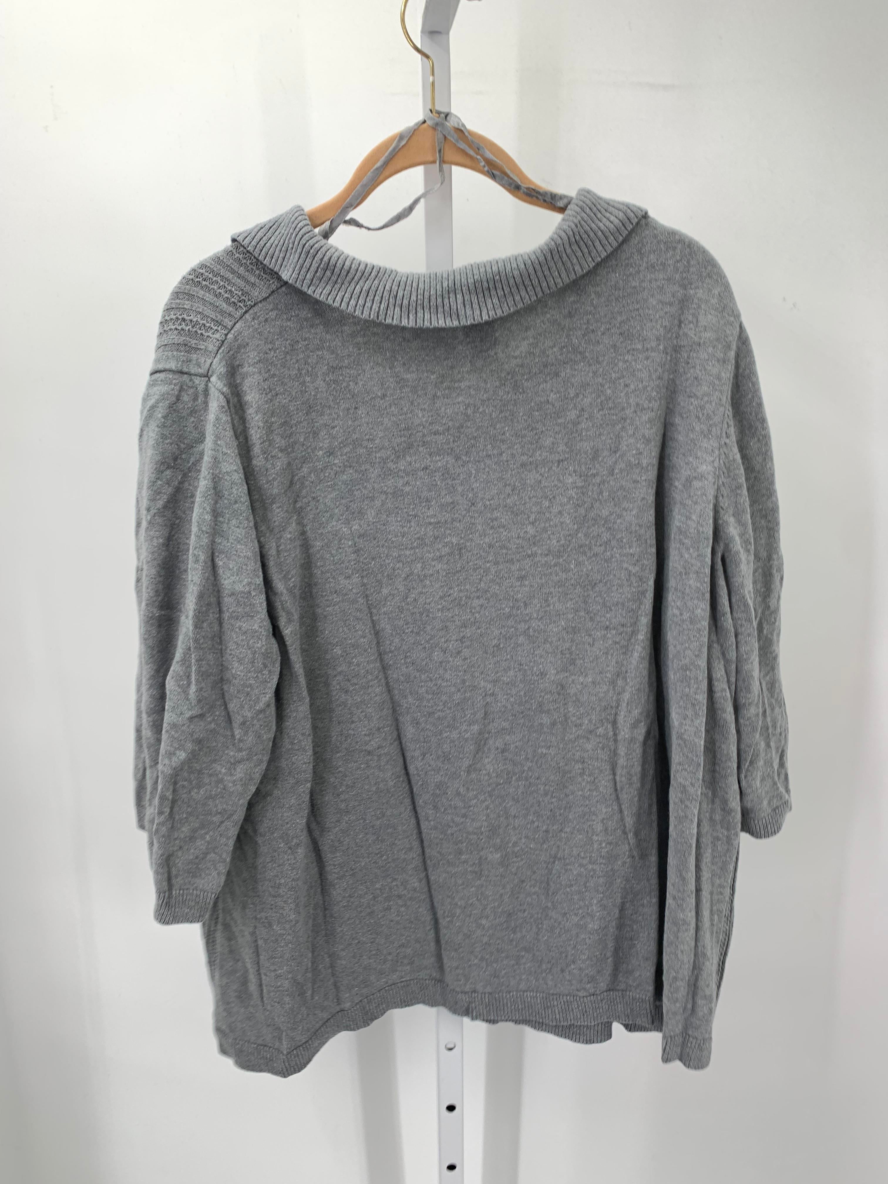 Catherine Size 1X Womens 3/4 Sleeve Sweater