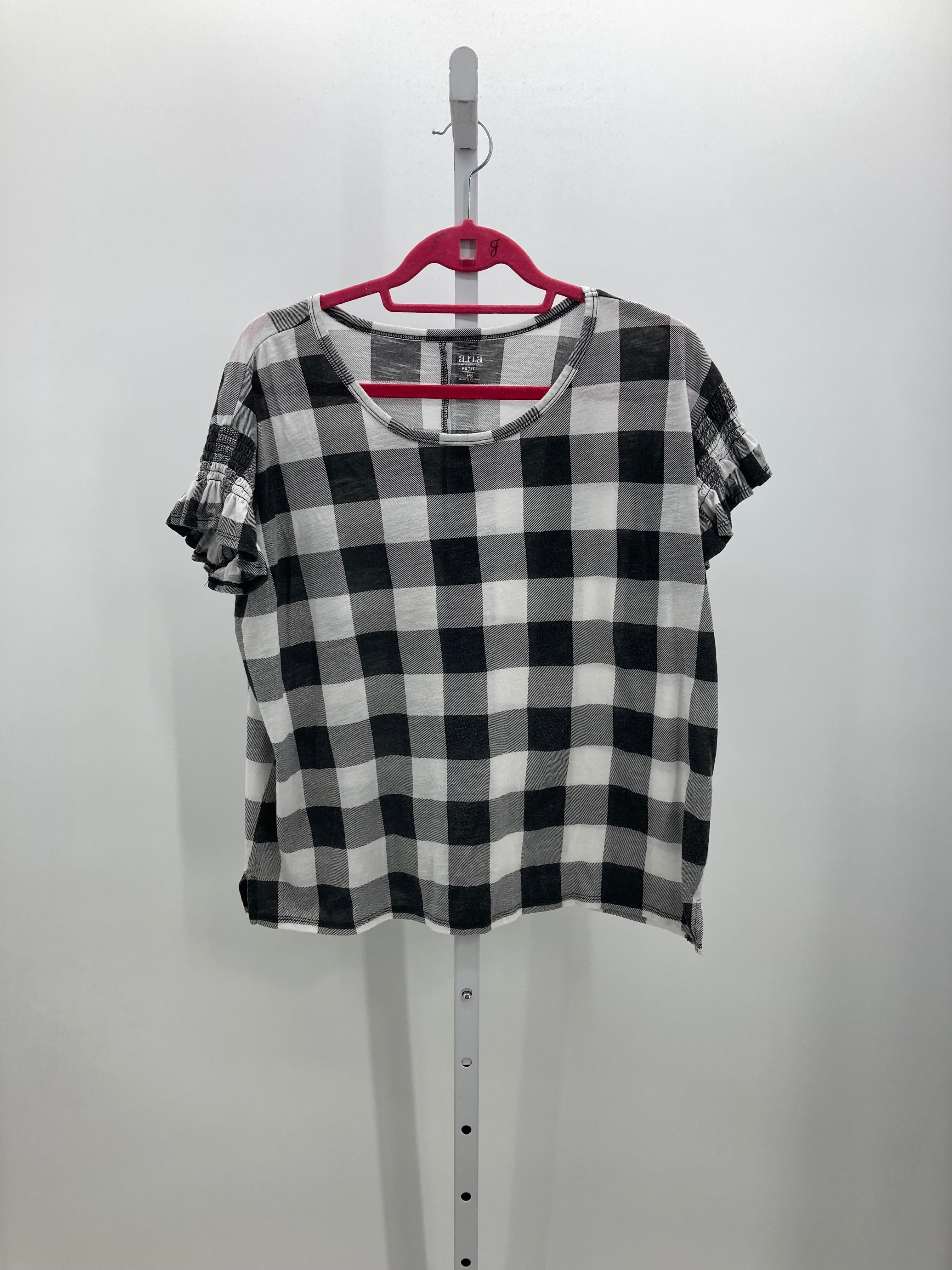 A.N.A. Size Small Petite Petite Short Sleeve Shirt