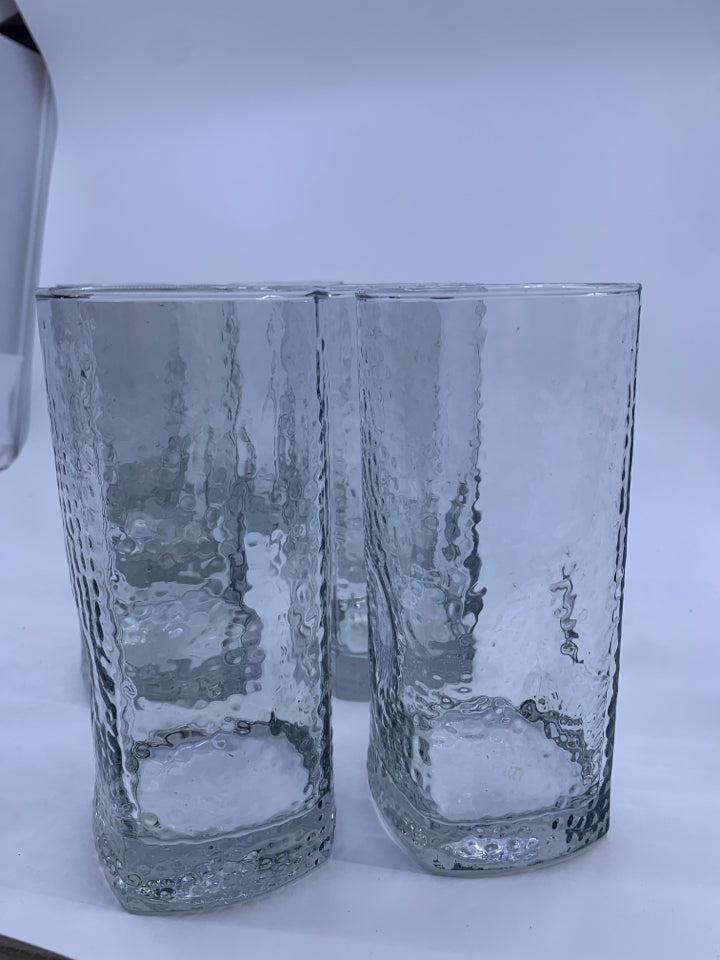 8 SQUARE BOTTOM GLASSES.