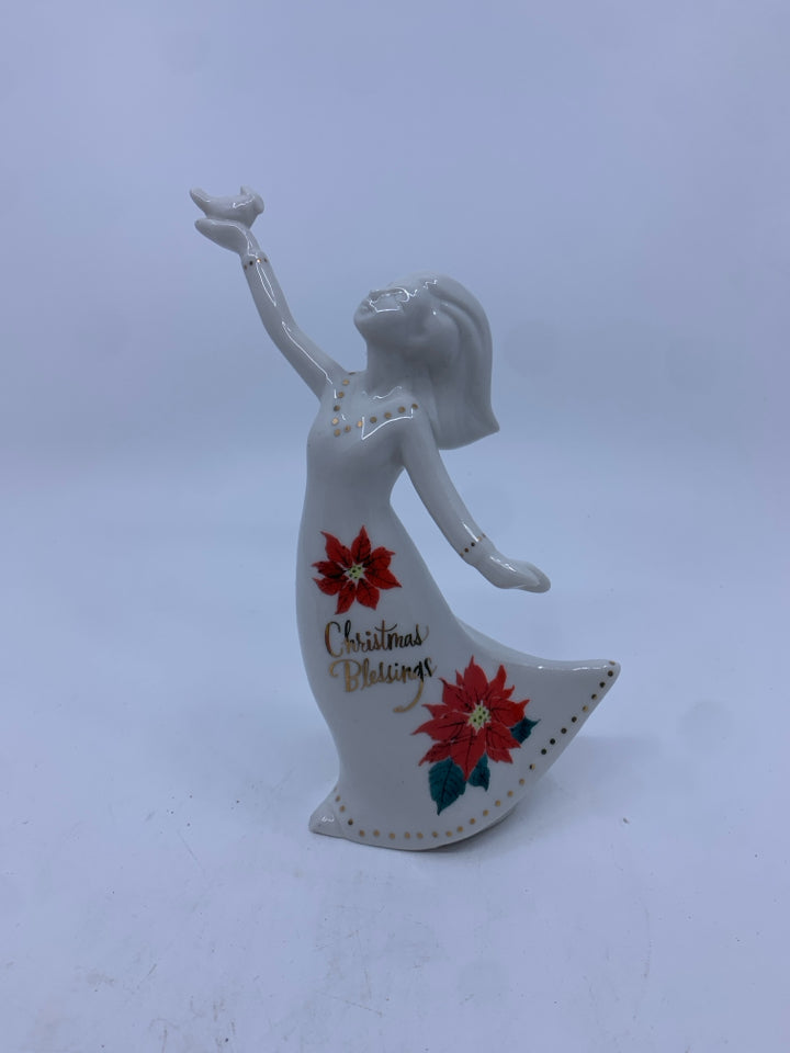 CHRISTMAS BLESSING CERAMIC ANGEL.