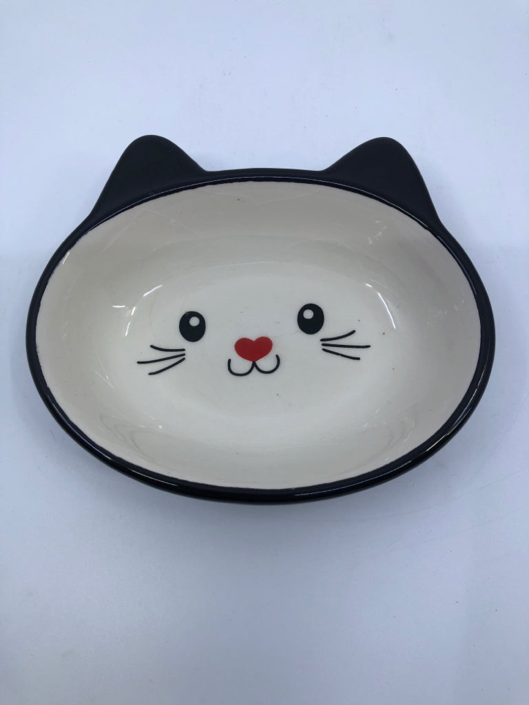 BLACK CAT FOOD BOWL.