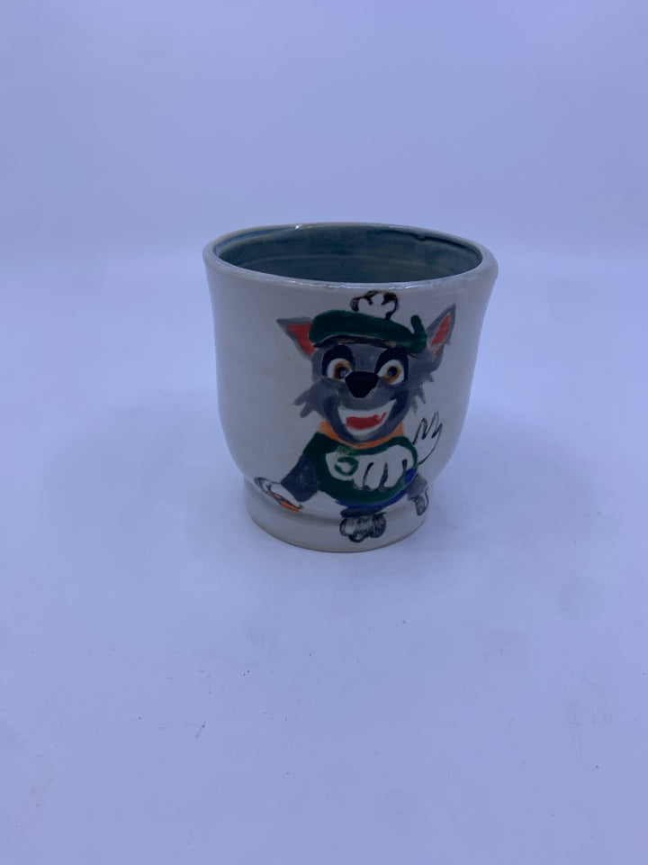 POTTERY PAW PATROL AND BLUEY CUP.