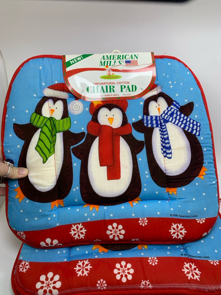 4 NEW PENGUIN CHAIR PADS.