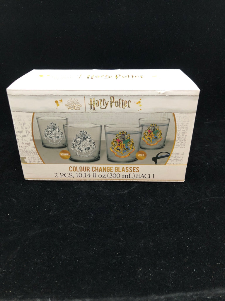 2 NIB HARRY POTTER COLOR CHANGING GLASSES.