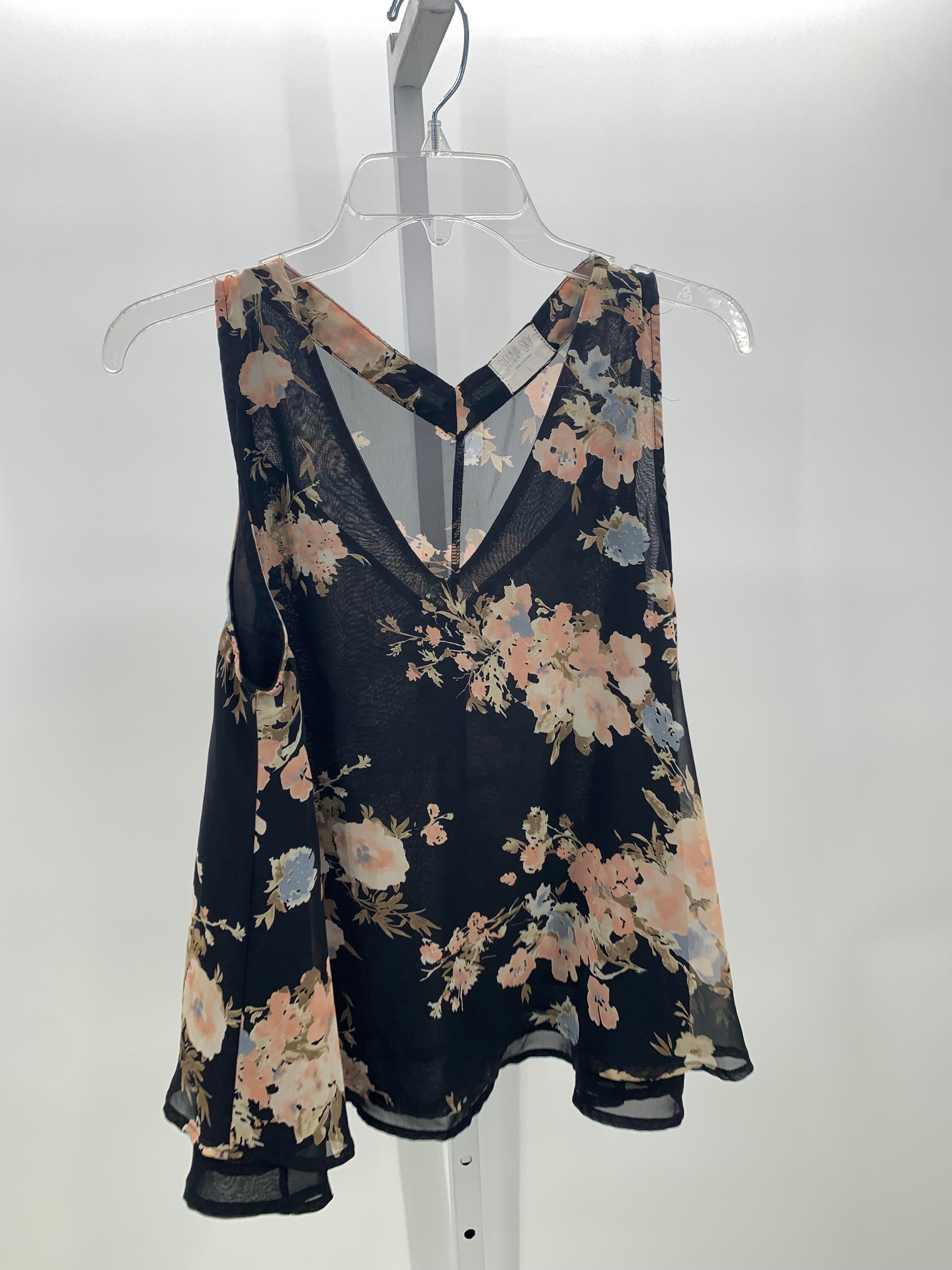 Size Large Juniors Sleeveless Shirt