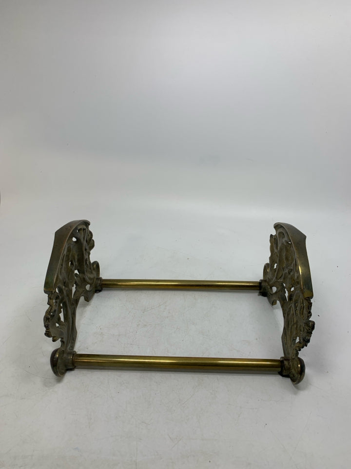 VTG JUDD ART NOUVEAU BRASS FLORAL DESIGNER EXPANDABLE BOOK SLIDE.