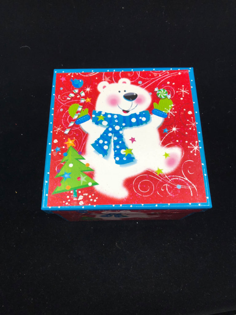 RED POLAR BEAR GIFT BOX.