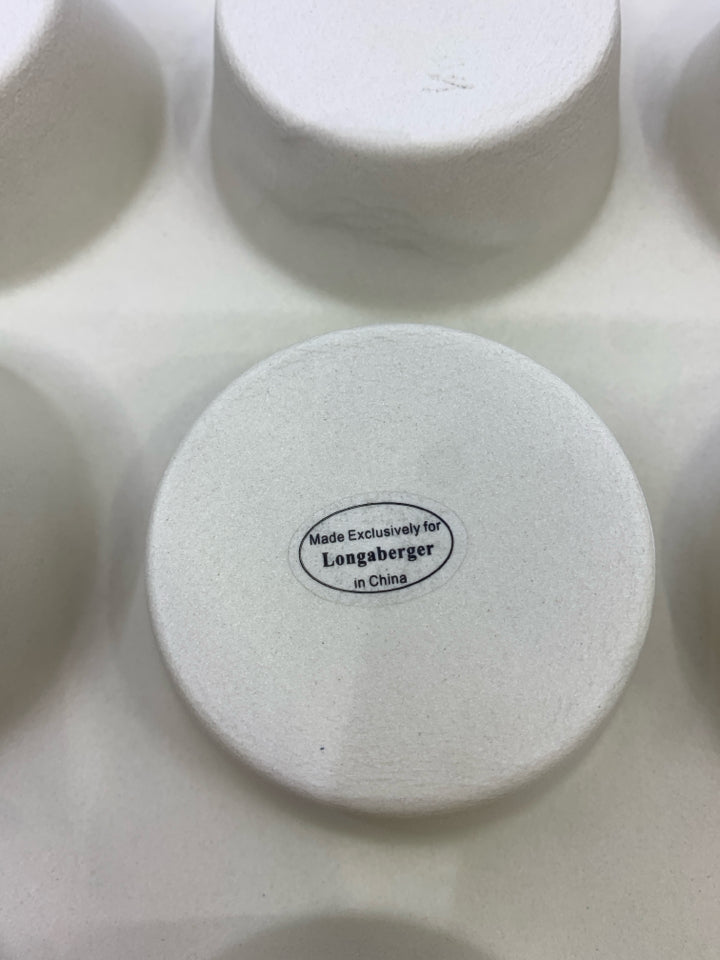 NIB WOVEN TRADITIONS MUFFIN PAN SAGE GREEN LONGABERGER.