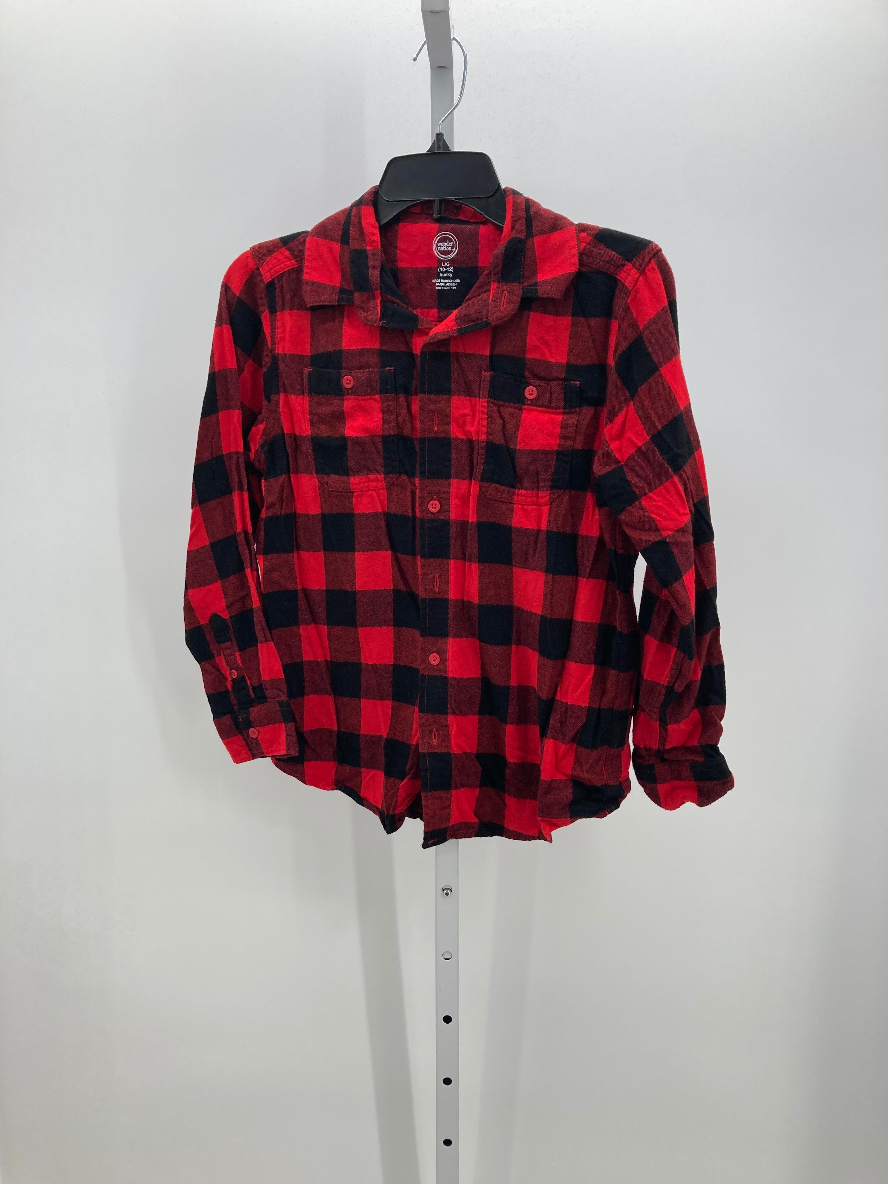 BLACK PLAID BTN DOWN
