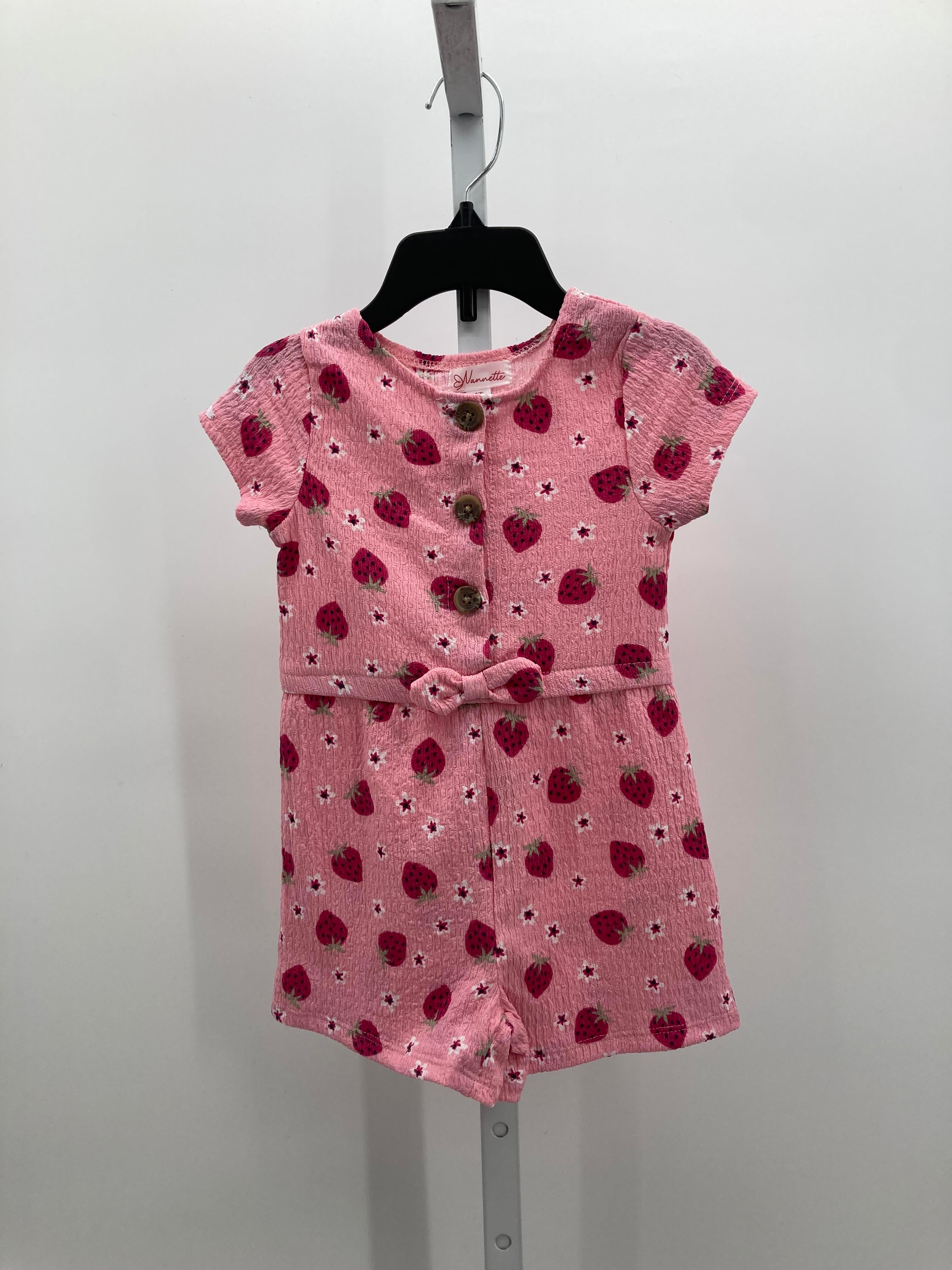 Nannette Size 2T Girls Short Slv. Romper