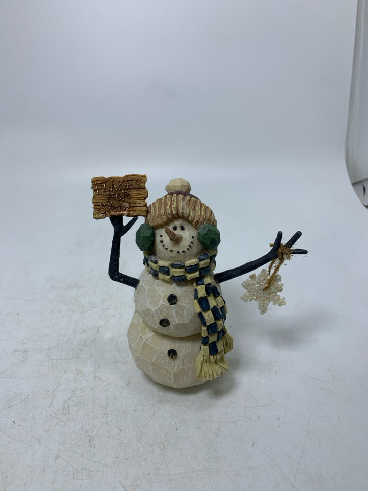 RESIN FLAKES FOR SALE CARVERS CHOICE SNOWMAN.