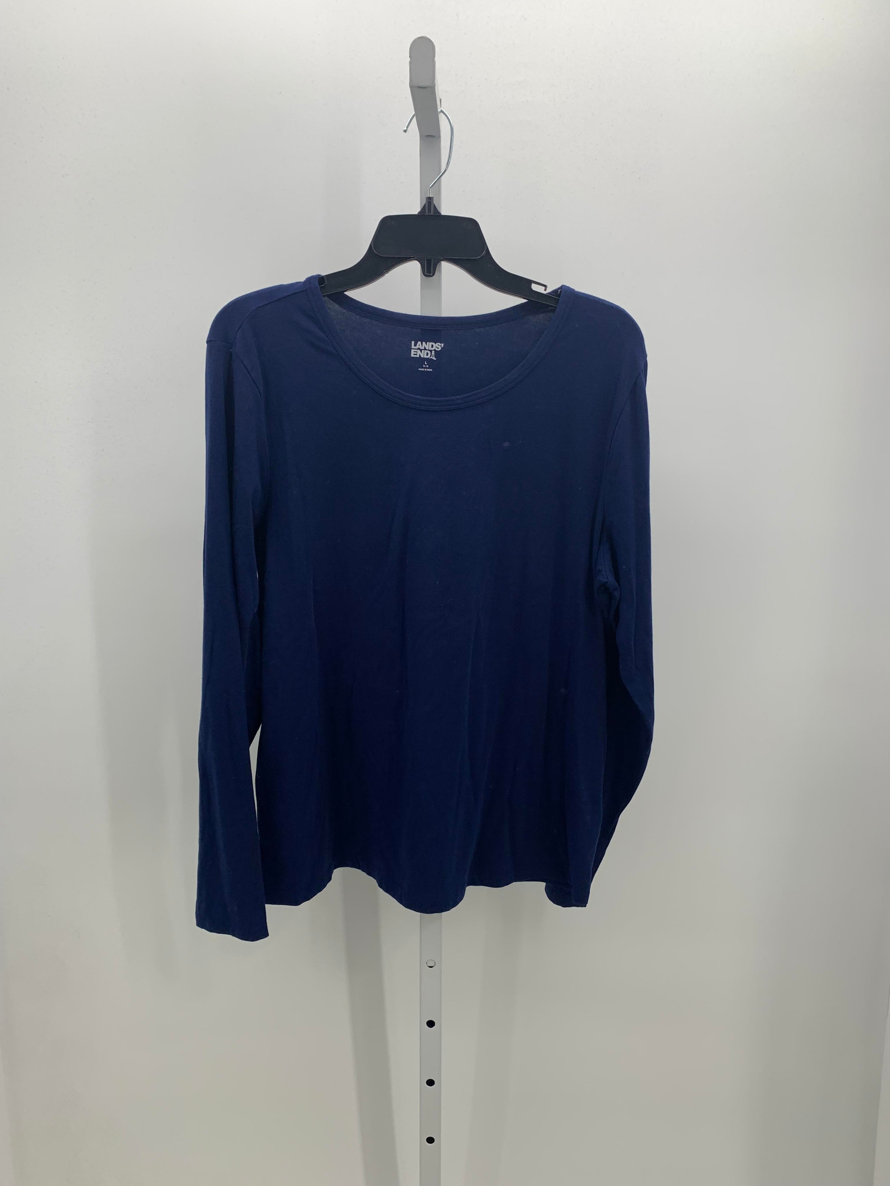 Lands End Size Large Misses Long Sleeve Shirt