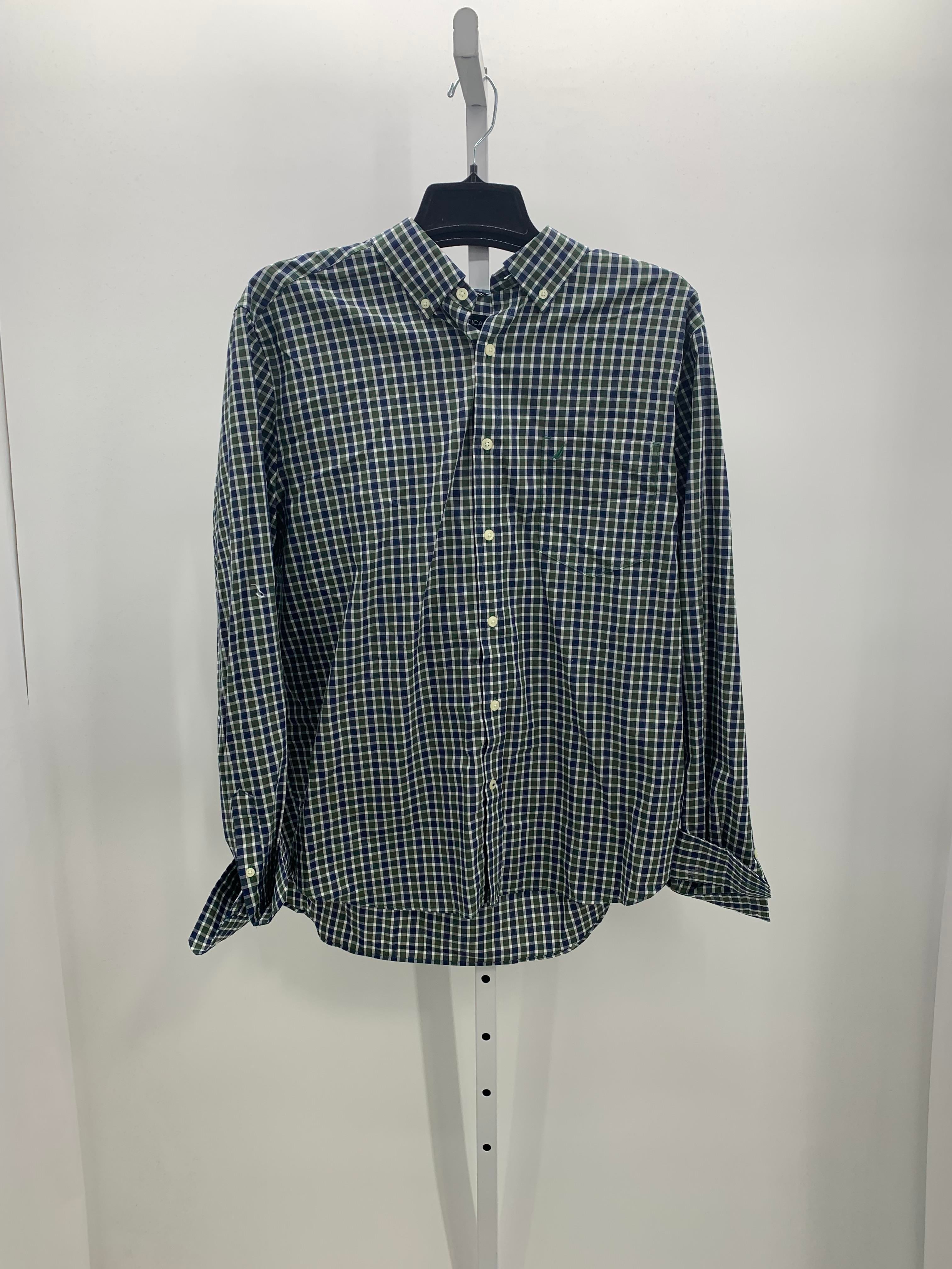 BLUE/GREEN PLAID BUTTON DOWN