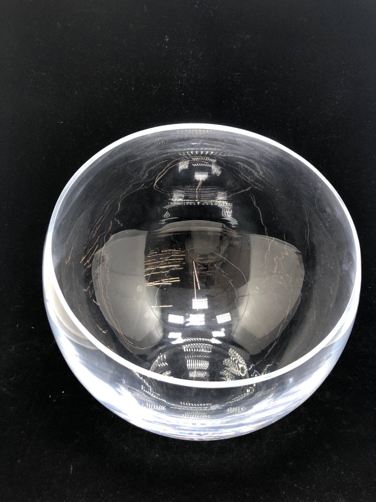 GLASS TERRARIUM BOWL VASE.