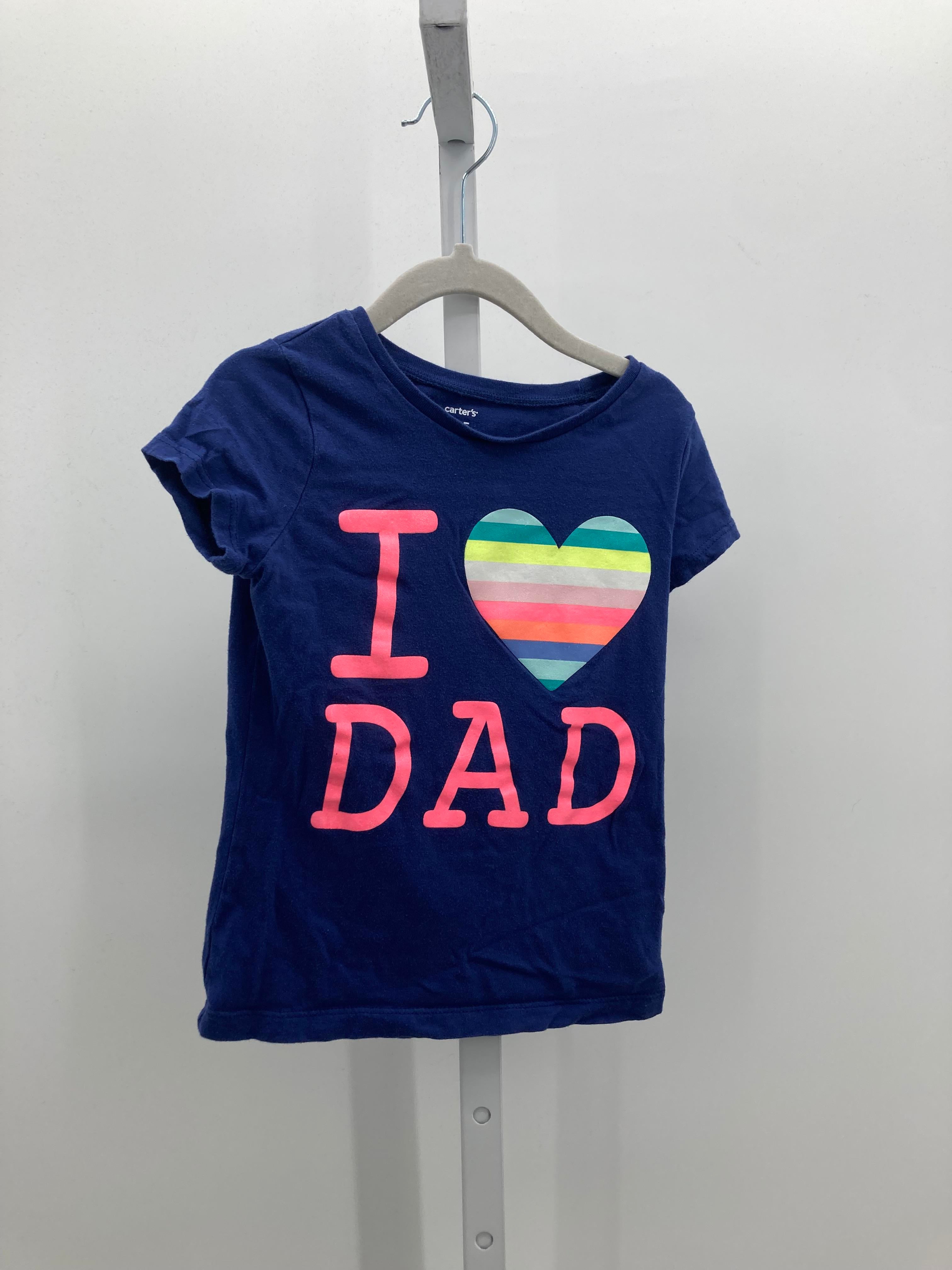 Carters Size 4-5 Girls Short Sleeve Shirt
